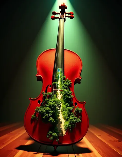 opera theatre background, single spotlight, a red wood violin double exposure with an green forest in sunny day
 <lora:Flux_DoubleExposure:1> Jeddblexpsre,double exposure <lora:flux_detailer:0.5>