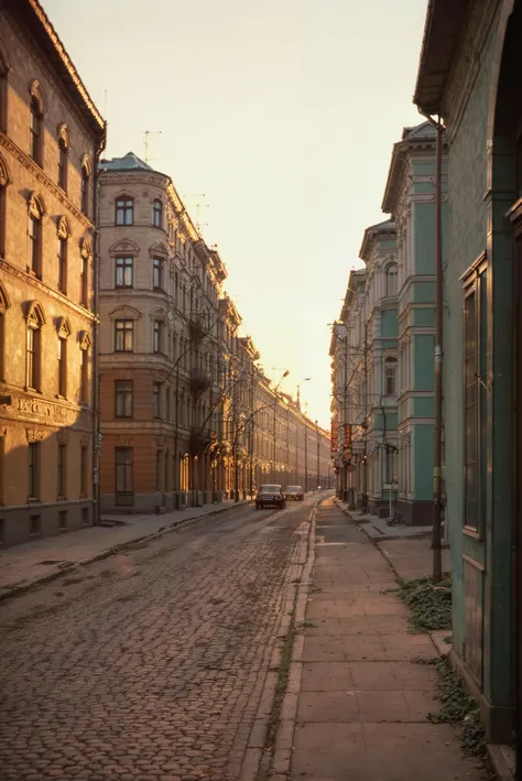 **Urban Neighborhood at Dawn**:
an image of a Historic Moscow neighborhood at sunrise with dim lighting and the first light of the morning, The atmosphere is gritty yet calm. (Photorealistic:1.1) hyper-realistic, (depth of field shallow:1.2) high dynamic range, rich colors, lifelike textures, 8K UHD, high color depth, ordinary life, ordinary, (color film photo:1.3), (35mm film, film grain, lomography:1.4), lens blur, ordinary life, ordinary, (color film photo:1.5), (35mm film, film grain, lomography:1.6), lens blur photo taken on film, film grain, vintage, 8k ultrafine detail, private press, associated press photo, masterpiece, cinematic
<lora:add-detail-xl:0.6>
