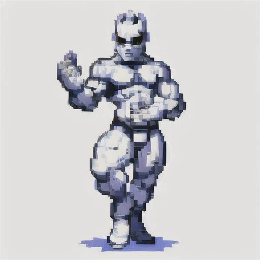 (white background:1.5), (masterpiece, top quality, best quality, high resolution), (front view:1.2), <lora:pixel sprites:0.7>, pixel sprites, pixel art, (full body:1.2), <lora:GGAS_Pucci:0.8>, White snake, white_snake, hold cd disk in hand