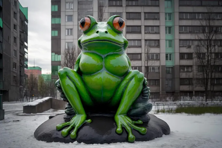 <lora:russianebenya_v2:1> epic frog statue in russianebenya