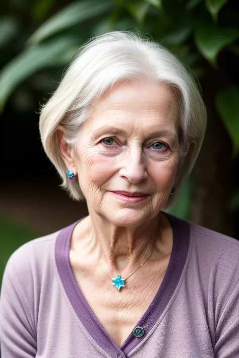 a portrait photograph of a beautiful ((70 year old)) woman, award winning photo, best quality, portrait by annie leibovitz, canon 5d mark ii, film, professional photograph, (rich colors:1.1), hyper realistic, lifelike texture, (natural lighting:1.1), (Canon EF 85mm f/1.4L IS USM)