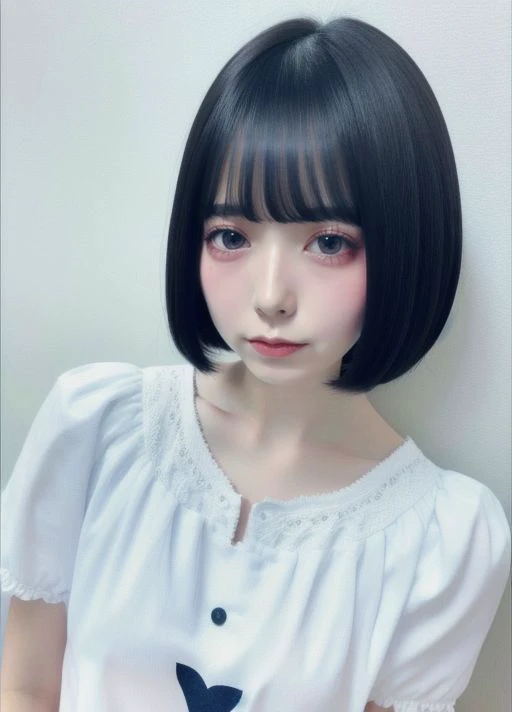 masterpiece,best quality,higher <lora:jirai:1> solo, 1girl, bangs, looking at viewer, short hair,