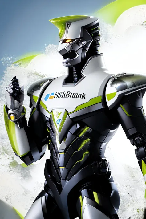 (masterpiece, best quality:1.2), <lyco:tigerandbunny_kaburagi-28:1.0>, cowboy shot, solo, male focus, 1boy, ktkaburagihero, power armor, power suit, neon trim