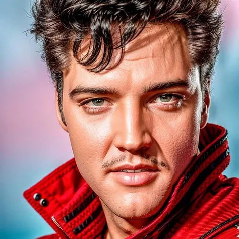eptheking close portrait photo of elvis presley man, instagram influencer, professional photography, high quality, high resolution, intricate details, very sharp, detailed face, detailed skin, nice bokeh <lora:hjeptheking_v10:0.75> <lora:add_detail:1.2>