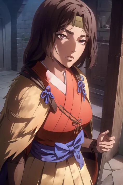 castlevaniasumi, <lyco:sumi-lyco-nochekaiser:1>,
sumi, black hair, (brown eyes:1.5),
BREAK cape, japanese clothes, pants, sash, headband, sandals, tabi, ninja,
BREAK looking at viewer,
BREAK outdoors,
BREAK <lyco:GoodHands-beta2:1>, (masterpiece:1.2), best quality, high resolution, unity 8k wallpaper, (illustration:0.8), (beautiful detailed eyes:1.6), extremely detailed face, perfect lighting, extremely detailed CG, (perfect hands, perfect anatomy),