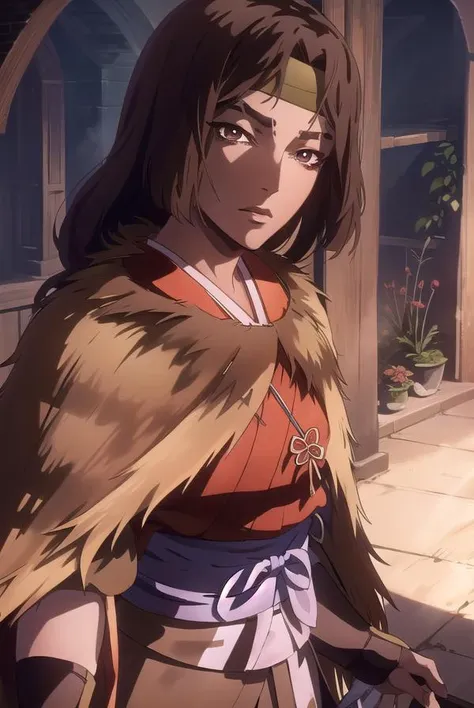 castlevaniasumi, <lyco:sumi-lyco-nochekaiser:1>,
sumi, black hair, (brown eyes:1.5),
BREAK cape, japanese clothes, pants, sash, headband, sandals, tabi, ninja,
BREAK looking at viewer,
BREAK outdoors,
BREAK <lyco:GoodHands-beta2:1>, (masterpiece:1.2), best quality, high resolution, unity 8k wallpaper, (illustration:0.8), (beautiful detailed eyes:1.6), extremely detailed face, perfect lighting, extremely detailed CG, (perfect hands, perfect anatomy),