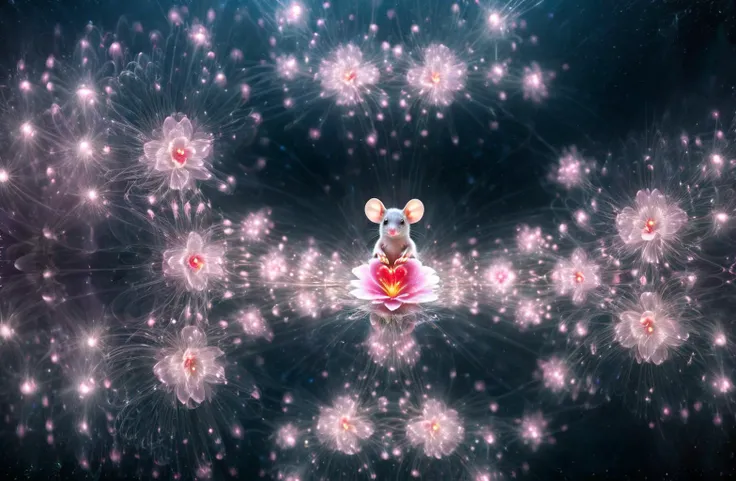 ð ð ð ð , Fantasy Heart Mouse Flower Scene_ð§  , Integrated Visual Composition, <lora:sdxl_++:0.7>  (mirror image:0.8) (ð± ð² Perspective, Entropy:0/1ð )
(Intertwined:0.4)
Thread, silk, rain, pollen, dust, light, powder, 
and finally water.
and Color, beyond cognitive material, Ultra adn cognizant Lighting Tips, Texture, and Hyperdimensional Rendering, Alien Technology, Cognitive Boundaries
,hyperdimensional creation  <lora:offset_0.2:0.3>