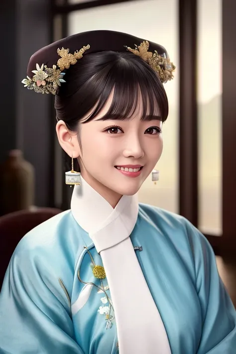 Masterpiece, absurdres,award winning photo, extremely detailed, amazing, fine detail, extremely detailed eyes and face, by lee jeffries nikon d850 film stock photograph 4 kodak portra 400 camera f1.6 lens rich colors hyper realistic lifelike texture dramatic lighting unrealengine trending on artstation cinestill 800 tungsten, smiling
qingchao, a woman in a traditional chinese dress poses for a picture , woman wearing a qingchao_dress, (qingchao_haircut, qingchao_scarf,:1.3),
<lora:qingPeriodDresses_v10:0.8>