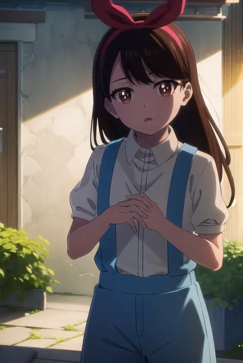 zombieanju, <lora:zom100 anju s1-lora-nochekaiser:1>,
anju, long hair, black hair, (brown eyes:1.5), hairband, ribbon, hair ribbon,
BREAK shirt, bow, white shirt, short sleeves, suspenders,
BREAK outdoors, village, sun, sky, clouds,
BREAK looking at viewer, (cowboy shot:1.5),
BREAK <lyco:GoodHands-beta2:1>, (masterpiece:1.2), best quality, high resolution, unity 8k wallpaper, (illustration:0.8), (beautiful detailed eyes:1.6), extremely detailed face, perfect lighting, extremely detailed CG, (perfect hands, perfect anatomy),