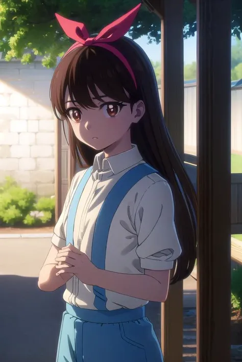 zombieanju, <lora:zom100 anju s1-lora-nochekaiser:1>,
anju, long hair, black hair, (brown eyes:1.5), hairband, ribbon, hair ribbon,
BREAK shirt, bow, white shirt, short sleeves, suspenders,
BREAK outdoors, village, sun, sky, clouds,
BREAK looking at viewer, (cowboy shot:1.5),
BREAK <lyco:GoodHands-beta2:1>, (masterpiece:1.2), best quality, high resolution, unity 8k wallpaper, (illustration:0.8), (beautiful detailed eyes:1.6), extremely detailed face, perfect lighting, extremely detailed CG, (perfect hands, perfect anatomy),