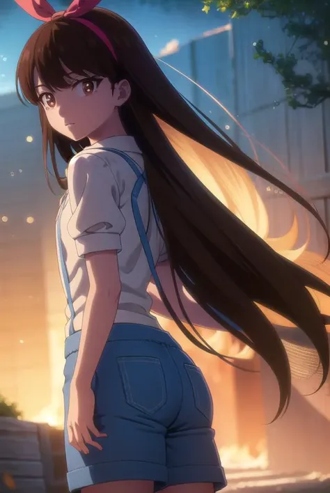 zombieanju, <lora:zom100 anju s1-lora-nochekaiser:1>,
anju, long hair, black hair, (brown eyes:1.5), hairband, ribbon, hair ribbon,
BREAK shirt, bow, white shirt, short sleeves, suspenders,
BREAK outdoors, village, sun, sky, clouds,
BREAK looking at viewer, (cowboy shot:1.5),
BREAK <lyco:GoodHands-beta2:1>, (masterpiece:1.2), best quality, high resolution, unity 8k wallpaper, (illustration:0.8), (beautiful detailed eyes:1.6), extremely detailed face, perfect lighting, extremely detailed CG, (perfect hands, perfect anatomy),