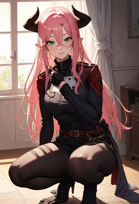 (safe:1.10), best quality, masterpiece, highres, solo, (juri_bluearchive:1.10), squatting, cowboy shot, looking at viewer, 23 <lora:juri_bluearchive:0.80>