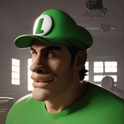 score_9, score_8_up, score_7_up, score_6_up, score_5_up, score_4_up,source_photorealistic,portrait of luigi wearing a hat inside of a boiler room,1man,indoors, <lora:PhotorealPony:1>