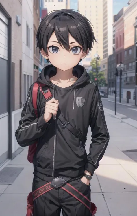 1 boy,more details in eyes,cute,looking at viewer, adorabel boy,cute face,details sky,handsome,young,juvenile, ((masterpiece:1.4,best quality)),multiple details, eyeshadow,sfw, <lora:kirito:0.7>, kirito