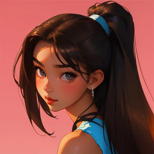 sports bra, sexy, beautiful, cute, diamond earrings with no dangles, girl, SHSID-1925, photorealistic, real, best quality, 8k, ager, portrait, asian <hypernet:SHSID:0.6>, teen beautiful, cute, bronze color skin, extremely beautiful, looking in front, black hair, smiling, portrait, cover artwork