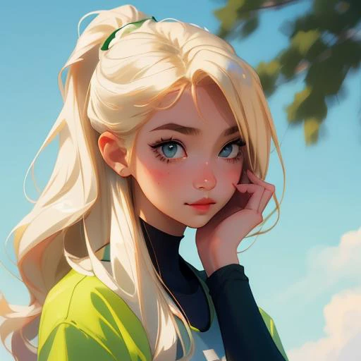 (blonde hair only: 2), American, green and white only super tight sports clothes. straight hair, (hands on hair), <lora:GoodHands-vanilla-000020:1>, superheavy makeup, soft face, lick face, girl, SHSID-1925, photorealistic, real, best quality, 8k, ager, portrait, asian <hypernet:SHSID:0.6>, teen beautiful, cute, bronze color skin, extremely beautiful, looking in front, black hair, smiling