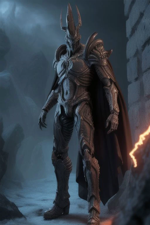 illustration,
full body,
Lich King,
titan,
god,
giant,
tall,
tail,
cape,
robot,
hybrid,
red skin,
steam punk,
cyberg,
red flesh,
claws,
muscular,
sauron,
XENO,
military uniform,
combat suit,
exoskeleton,
red and yellow black colors,
background blue mist,
action pose,
looking at viewer,
dynamic light,
ultra detail,
full detail, 
8k best quality,
realistic, 8k, 
micro intricate,
masterpiece,
blizzard