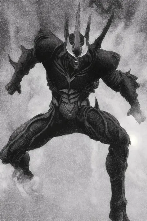 illustration,
guyver,
tall slim person,
horror,
sound,
black eye sockets,
dark armor,
bio-suit,
sharp armor plates,
armor skirt,
gloves,
full colored,
standing,
action pose,
white and black colors,
red sun background,
looking at viewer,
dynamic light,
ultra detail,
extremely detailed CG,
full detail,
realistic, 8k,
micro intricate,
masterpiece,
comicbookpencils,
by Kentaro Miura