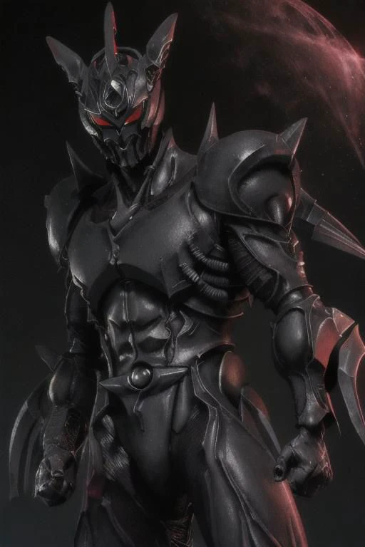 illustration,
guyver,
tail,
black eye sockets,
red eye sockets,
black combatsuit,
red and black color,
bio-suit,
sharp gloves,
sharp claws,
standing,
fighting stance,
steam background,
looking at viewer,
dynamic light, 
ultra detail,
extremely detailed CG, 
full detail, 
realistic, 8k, 
micro intricate, 
masterpiece,
comicbookpencils,
by Kentaro Miura