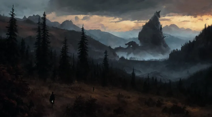 (masterpiece, best quality:1.3), (highres, realistic, sharp focus:1.1), 4k, hdr, wallpaper,  otherworldly landscape, etheral beauty, (enchanting girl:1.2),    art by aofks and jkrz , <lora:aofks - AnatoFinnstark:0.7> <lora:jkrz - JakubRozalski:0.5>,  <lora:LowRA:0.4>, [white theme:black theme:0.5]
