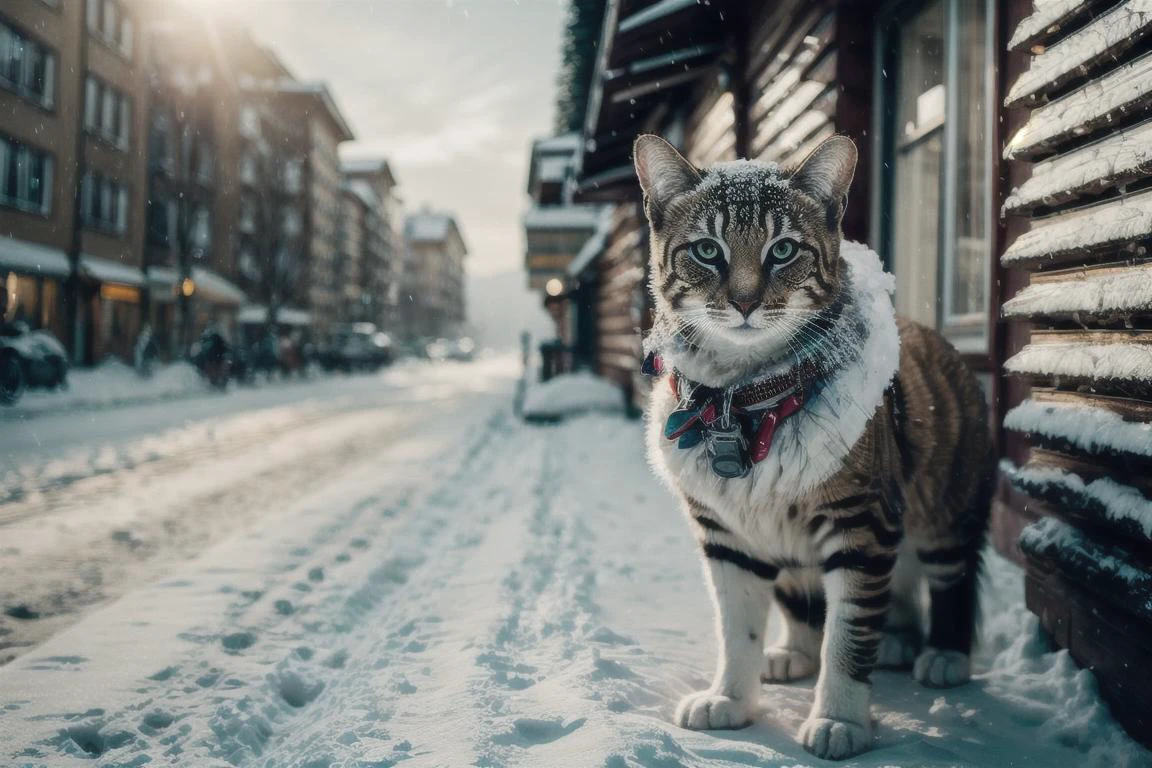 a profestional picutre of winter ,Zakopane, Poland: Nestled in the Tatra Mountains, Zakopane transforms into a winter wonderland with charming wooden chalets adorned in snow, and the bustling Krupówki Street becomes a picturesque scene of winter festivities. ,wide angle, landscape , photorealism,unreal 5 daz, extremely detailed ,((ultrasharp)),((masterpiece)),((best quality)),((ultradetailed)),((intricated details)), extremaly detailed background, <lora:add_detail:0.7> ultra realistic,32k,RAW photo, 8k ,dslr,soft lighting,high quality,film grain, beautiful and aesthetic,extremely detailed, natural shadows, <hypernet:sxzBloom_sxzBloom:0.7>
