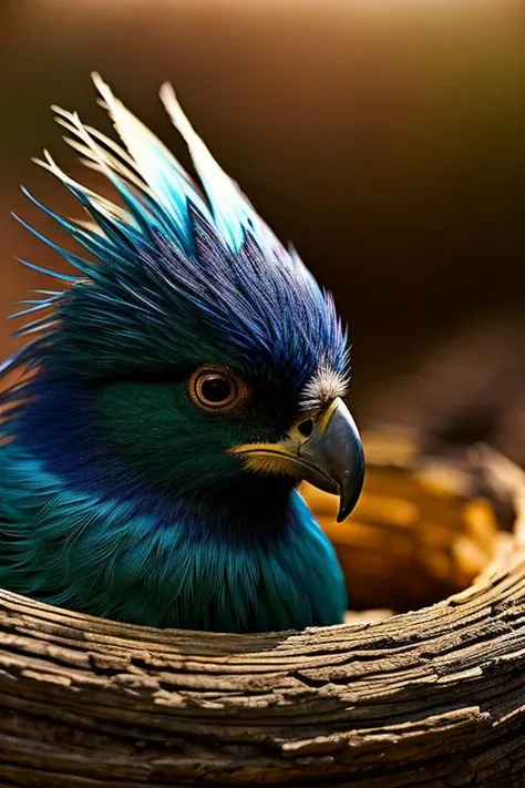 an concept art of alchemic element - European Capercaillie (Tetrao urogallus): A large, spectacular bird with an impressive size and striking appearance. The male sports glossy black feathers with iridescent green highlights, especially on the neck and breast, giving it a regal and charismatic presence. The female, though more modestly colored, exhibits a mix of browns and grays, allowing for better camouflage during nesting. In this enchanting scene, the camera floats gracefully just inches away from the subject, immersing us in a world of intricate details and captivating magic. The soft glow of a mystical light source casts a mesmerizing aura, gently caressing every curve and edge, illuminating the scene with an ethereal radiance., in nature habitat, rim lights, digital art, focus on subject, duch angle, clsoe shot, closeup, masterpiece, ultrasharp, intricated details