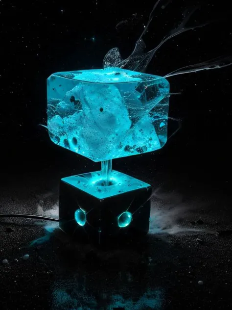 Krypton planet,
Space Debris Field,
Space fountain,
(Turbulence,Cube,waterspout,Enlivening,Illuminating,DeepTurquoise ,Diffusion,Vibration,Supersolid magic:1.0),