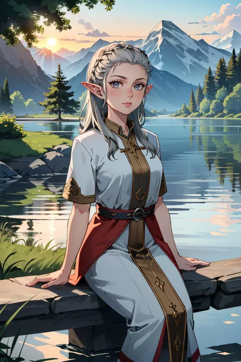 ( masterpiece, best quality, highres:1.3)
<lora:BGJaheira-000002:0.8>
BGJaheira, 1girl, solo, pointy ears, mountain lake, sunrise, tranquil and serene with soft morning light