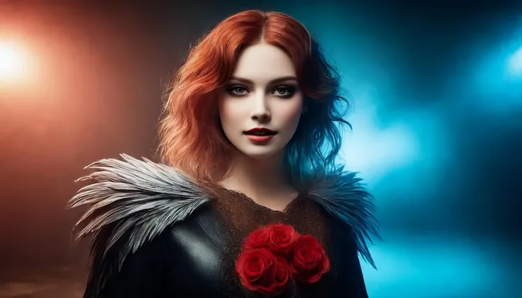 (Gorgeous Photo) of a ((ethernal wet angel)) Joean wearing black crepe fancy red dress ,drink ,skirt,coat, highlights in hazel hair, hairstyle pixie, ((small Turquoise rose in hair)),
old wine,thematic background, side light, rim lighting, studio lighting, ultra quality, sharp focus, film grain, Fujifilm XT3, highly detailed glossy eyes, high detailed skin, skin pores,
dark fantasy, dramat,dynamic fighting pose,,natural pose, dark fantasy style
RAW, 64k textures,crystal clear,DSLR, UHD, 64k face textures,
octane render, Unreal Engine 5, Cinematic, cinematic shot ,Color Grading, portrait Photography, Ultra-Wide Angle, Depth of Field, hyper-detailed, insane details, Photoshoot, Tilt Blur, Shutter Speed 1/1000, F/22And, by aderek, by Pawel Tomczuk,