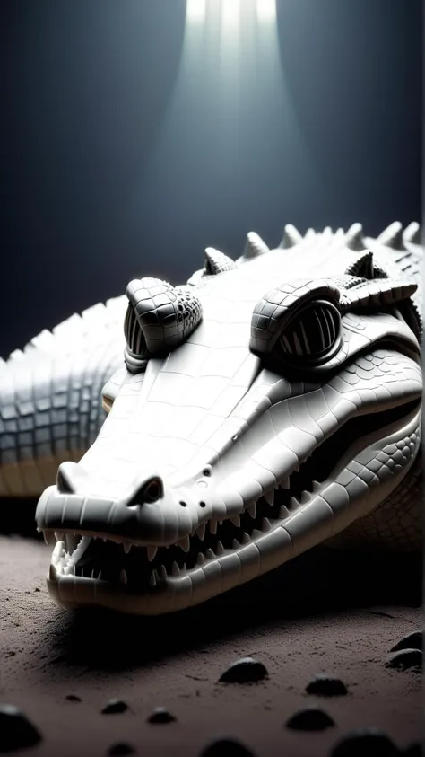 <lora:GalacticEmpireStyleXL:1>GalacticEmpireStyle crocodile, white (star wars empire style:0.7), 24mm, (analog, cinematic, film grain:1.3), Bokeh DOF, (Masterpiece:1.3) (best quality:1.2) (high quality:1.1)