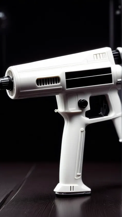 <lora:GalacticEmpireStyleXL:1>GalacticEmpireStyle Glue gun, white (star wars empire style:0.7), 24mm, (analog, cinematic, film grain:1.3), Bokeh DOF, (Masterpiece:1.3) (best quality:1.2) (high quality:1.1)