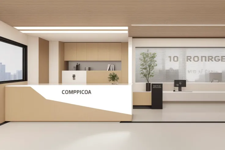best quality, high quality,masterpiece, real, realistic, super detailed,full detail,4k,8k,interior,indoor,potted plant, computer,windows,Nayuta_Area_Reception,no humans, <lora:Area_Reception:0.6>