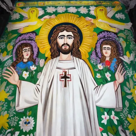 jesus, in the style of Polina Raiko <lyco:Polina Raiko 40:1.0>