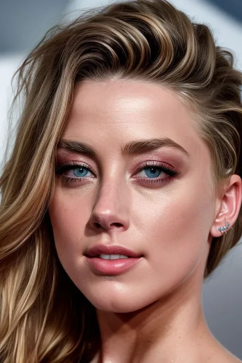 (CR-AmberHeard-Bozack3000:0.9), full color portrait of woman, (oiled shiny skin:1.0), face close up, slick undercut hair, nude, naked,
masterpiece, best quality, sharp focus, highres 8k uhd, ultra-detailed, rim light, deep grey background,