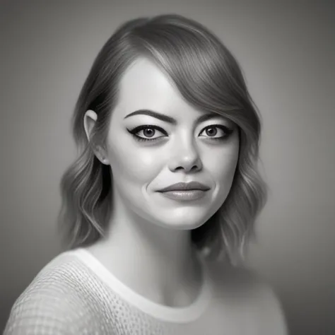 EmmaStone, art by Hugo Pratt, photograph, delicate, POV shot of a Holy Marshallese Female, Colorless Eyeliner, split diopter, Screaming, Minecraft, studio lighting, film grain, compact camera, telephoto lens, professional, <lora:EmmaStoneSDXL:1>