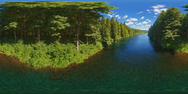 360panorama,Aerial photography,Aerial view of a tree-lined river during the day, early afternoon, sunlight reflecting off the water, peaceful lush natural environment, dense greenery, flowing river, bright natural sunlight, Thomas Cole, realistic, oil painting, landscape, vibrant greens, blues, hints of sunlight, high quality, highly detailed,
complex background,masterpiece,visually stunning:1.5,evocative,best quality,intricate and very detailed:1.5,professionally graded colors,hyper-detailed:1.8,cinematic design:1.5,very detailed image,hyperealistic,realistic art style,photorealism,dynamic lighting,light rays,detailed background,cinematic lighting,cinematic angle,very aesthetic,ultra detailed,intricate details,semi realistic,best quality,realistic,photo realistic,dramatic lighting,detailed lighting,realistic photo,[[volumetric lighting, dappled lighting]],
((vignette)),highly detailed,moody,epic,gorgeous,film,atmospheric haze,Ultra High Resolution,wallpaper,8K,Rich texture details,hyper detailed,detailed background,dramatic angle,epic composition,dynamic lighting,award winning photo,
complex background,caustics,optics,surreal,magic,perfect anatomy,best resolution,best quality,highres,realistic photo,professional photography,professional color grading,cinematic angle,reflection lights,closed up,many details,extreme detailed,full of details,life-like details,cinematic,dramatic,dynamic,extremely refined lines and and shapes,extremely refined details on objects,sharp details,wide range of colors,many details everywhere,raytracing,antialiasing,Realistic soft shadows,Low saturation colors,insane quality,insane resolution,Insane details,masterpiece,8k,4k resolution,<lora:HMSGèªæXL2-000010:1>,
