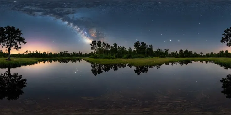 360panorama,Centered Horizon,No seams,<lora:HMSGXL_epoch_9:1>,A Sun,<lora:å
å½±XL:1>,(masterpiece),(best quality),(ultra-detailed),outdoors,sky,cloud,water,tree,no humans,night,star \(sky\),nature,night sky,scenery,forest,starry sky,reflection,ripples,reflective water,illustration,disheveled hair,detailed eyes,perfect composition,moist skin,intricate details,earrings,by wlop,outdoors,sky,cloud,water,tree,no humans,night,star \(sky\),nature,night sky,scenery,forest,starry sky,reflection,ripples,reflective water,exalted,light translucent,glowing,strong colors,detailed,intricate,fine detail,cinematic,very,focused,magical,colorful,mystical,illuminated,sharp focus,