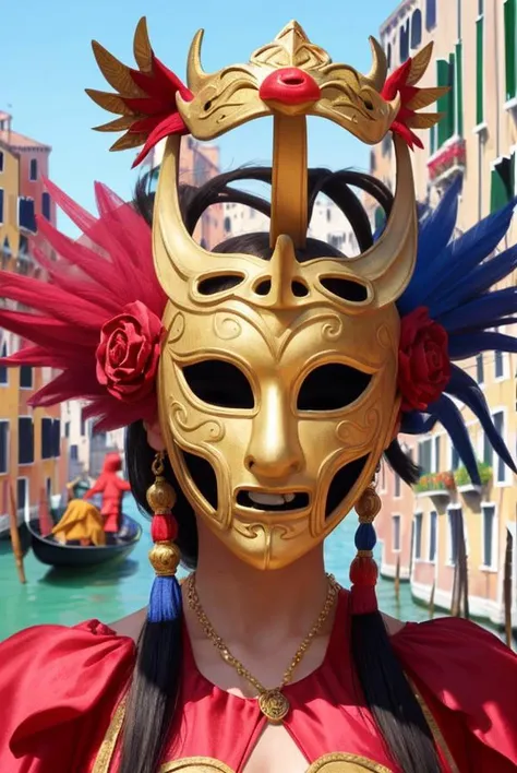 Venice mask, carnival, intricate colors, Artme