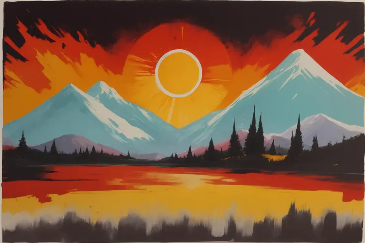 landscape, (abstract:1.1), praise the sun,