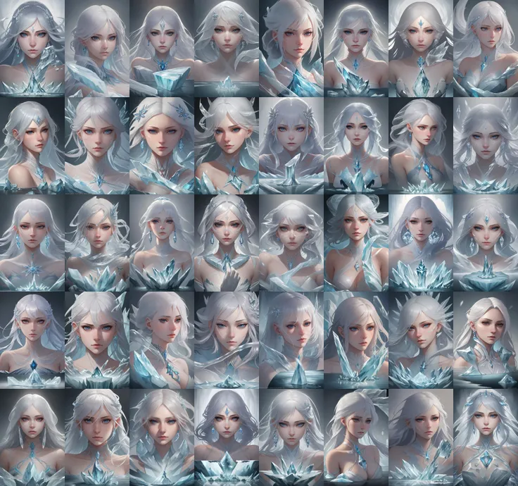 flowing ice, portrait, focus on face, complex, extremely detailed , elegant, CG, (an extremely delicate and beautiful girl), incredibly absurdres, best quality,concept art
