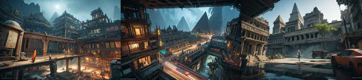 (otherworldly, otherworldly atmosphere, otherworldly appearance), highly insanely detailed, masterpiece, top quality, best quality, highres, 4k, 8k, RAW photo, 
((ancient egyptian theme:1.2)), Hong Kong structure, building, structure, taiwan, korean, 
swirling energy, 
tentacle, 
(underwater), 
reflection, reflective floor, 
abandoned building, overgrown with vegetation, [volumetric fog], cinematic lighting, colorful, colourful, 
(long_hair, long hair, random colors hair, glowing hair, hair over one eye, long messy hair), 
(eyelashes, eyeliner, eyeshadow, eyelashes, long eyelashes), 
collar, earrings, jewelry, necklace, armlet, 
high-heels, 
nsfw, 
cleavage, perfect female body, makeup, 
action pose, 
drunk, biting, 
dawn, 
concept art, top-down view, Game scenes, miniature maps, motor vehicle, gray background, truck, sign, ground vehicle, car, stairs, architecture, parking lot, bridge, highway, city, building, <lora:shapan:0>, (fantasy world)