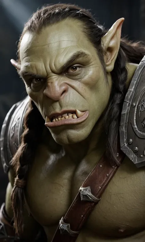 ultrares best quality photo of an orc from the film adaptation of WarCraft