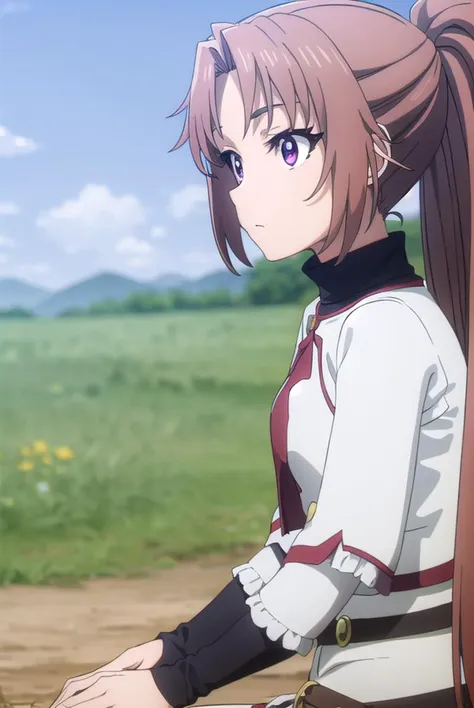 apprenticecleric, <lyco:apprenticecleric-lyco-nochekaiser:1>, 
apprentice cleric, long hair, brown hair, (purple eyes:1.1), ponytail, parted bangs,
BREAK dress, belt, long sleeves,
BREAK outdoors, forest, grass, nature, sky, cloud, sun,
BREAK looking at viewer, (cowboy shot:1.5),
BREAK <lyco:GoodHands-beta2:1>, (masterpiece:1.2), best quality, high resolution, unity 8k wallpaper, (illustration:0.8), (beautiful detailed eyes:1.6), extremely detailed face, perfect lighting, extremely detailed CG, (perfect hands, perfect anatomy),