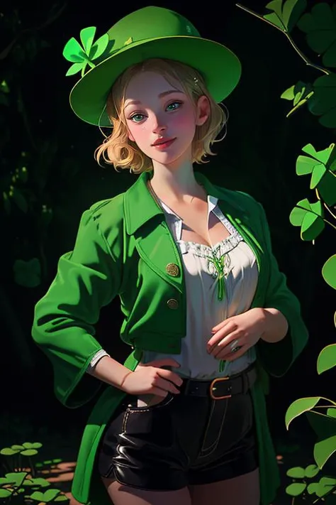 DEN_sophia_violet,
(posing in an (enchanted forest:1.2) dressed as a (leprechaun:1.2), (shamrocks, clovers:1.2), , lucky charms, leprechaun, green clothing, green jacket and green shorts and a green hat, (magical:1.2), (enchanting:1.2):1.2),
bokeh, f1.4, 40mm, photorealistic, raw, 8k, textured skin, skin pores, intricate details <lora:epi_noiseoffset2:1>, epiCRealism <lora:ClothingAdjuster3:-1>