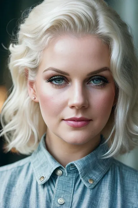 beautiful woman (EPJ34nH4rl0w:.99), perfect hair, jewellery, ((portrait)), (closeup:1.2), ((from the waist up)), ((( A chic, contemporary brunch spot, filled with gourmet dishes and a warm, inviting atmosphere :1.2 ))), natural skin texture, (( Chambray shirt and white jeans :1.2)), 24mm, 4k textures, soft cinematic light, adobe lightroom, photolab, hdr, intricate, elegant, highly detailed, sharp focus, ((((cinematic look)))), soothing tones, insane details, intricate details, hyperdetailed, low contrast, soft cinematic light, exposure blend, hdr, faded, now, ("I've got a bad feeling about this.":1.1)