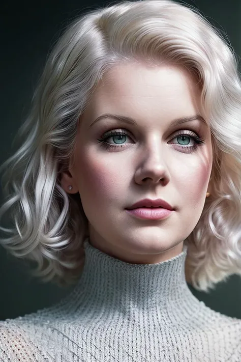 beautiful woman (EPJ34nH4rl0w:.99), perfect hair, jewellery, ((portrait)), (closeup:1.2), ((from the waist up)), (((  The Kingdom of the Unicorn :1.2 ))), natural skin texture,  ((  Ribbed Turtleneck :1.2)), 24mm, 4k textures, soft cinematic light, adobe lightroom, photolab, hdr, intricate, elegant, highly detailed, sharp focus, ((((cinematic look)))), soothing tones, insane details, intricate details, hyperdetailed, low contrast, soft cinematic light, exposure blend, hdr, faded, now, ("I've got a bad feeling about this.":1.1)