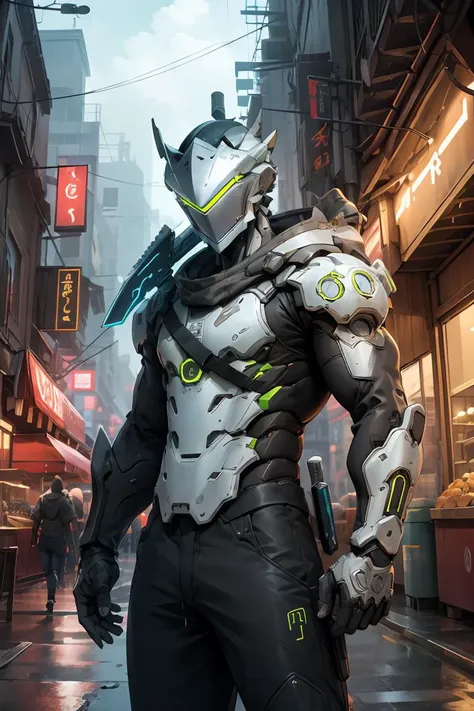 <lora:GoodHands-vanilla:1>,(masterpiece, best quality:1.2),intricate details,a OWgenji,neon city,<lora:OWgenji12(1)CIVIT:0.8>,