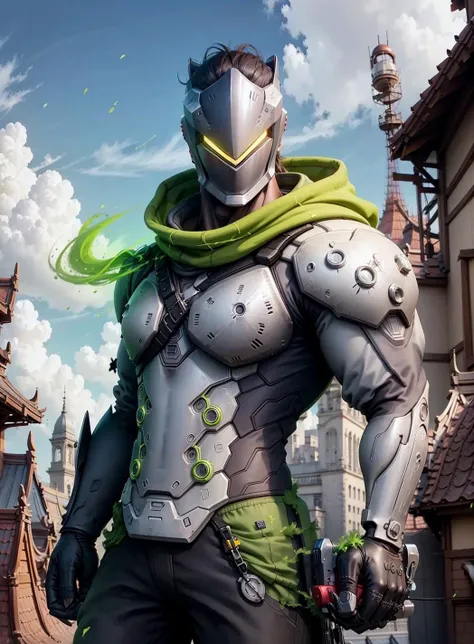 OWgenji wearing a hulk armor