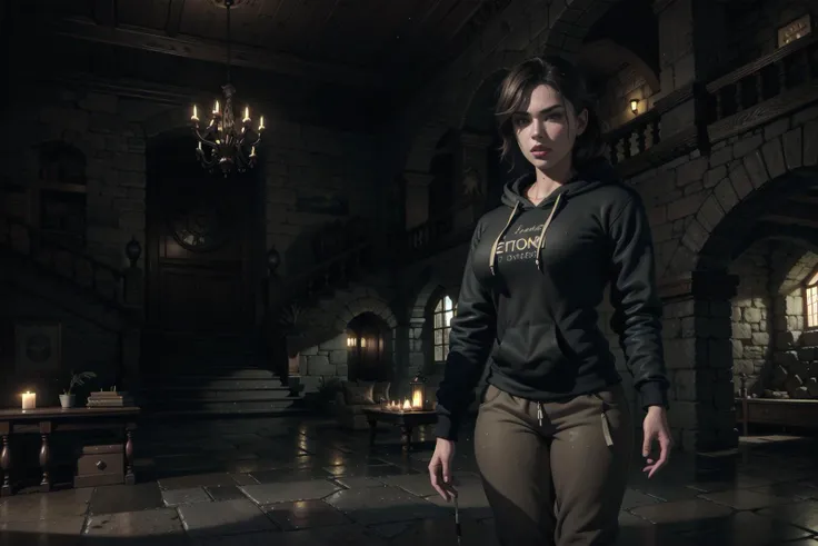 <lora:strankorbensen:0.4>, (laracroft:0.3), lara_croft, brown_hair,
(walking:1.5),
(hoodie, sweatpants:1.3),
(parted_lips, angry:1.2),
(indoors ancient hall, stone floor, stone walls, ancient british architecture:1.2),
(couch, chair, table, chandelier, bookshelf, stairs, plant, books:0.8),
intricate, masterpiece, best quality, highly detailed, brown hair,
(action scene), dreamlikeart, freckles, nostalgia, sexy, asymmetrical_hair, absurdres, enormous hair, messy hair, 1girl, wide hips, messy_hair, thick_eyebrows, brown eyebrows, thick_lips, long_hair, head_tilt, depth of field, dynamic pose, dramatic angle, unreal engine, 8k, highly detailed, photo, photorealistic, hyperrealistic, cinematic lighting, cinematic composition, beautiful lighting, sharp, details, hdr, 4k,