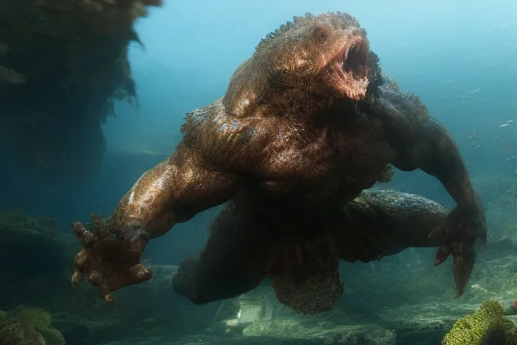 fking_scifi_v2, werecreature, werefish fish at The Climats, terroirs of Burgundy, highly detailed, 8k resolution
